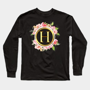 Letter H Shirt Alphabet Letter H Different Colors Long Sleeve T-Shirt